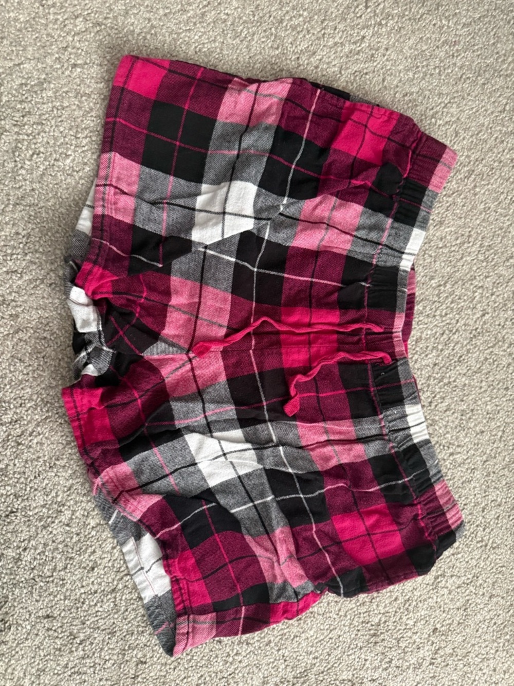 Sonoma Pink and Black Plaid Cotton Lounge Shorts